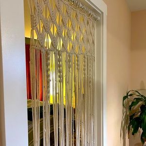 Macramé window or door curtain